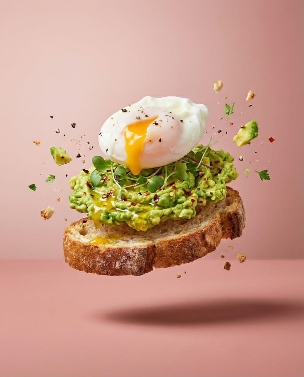 Deconstructed Levitation Food Series – High-Speed Studio Culinary Photography (Tiramisu, Borscht, Avocado Toast)