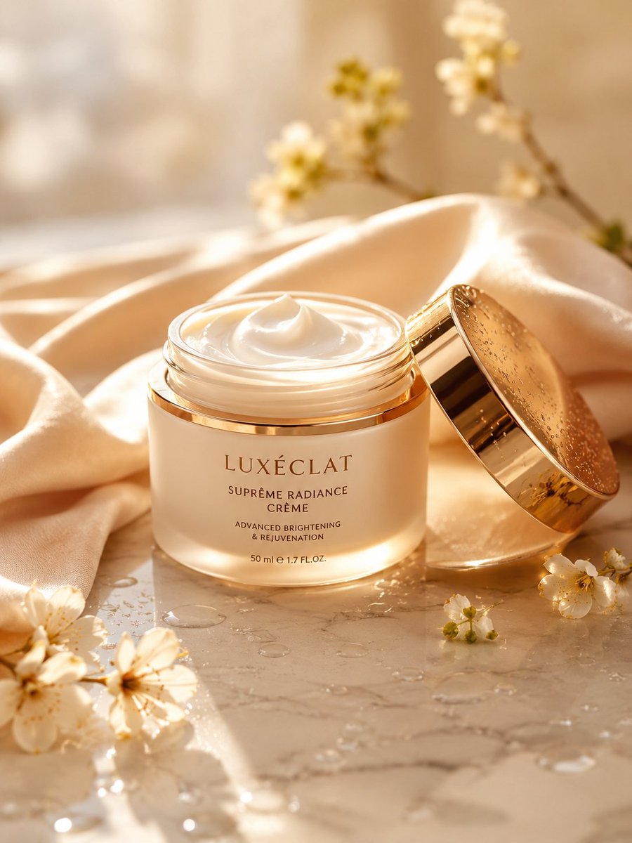 Luxury Skincare Cream Product Photography Poster