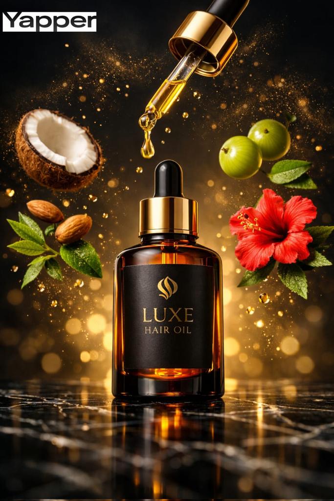 Luxury Herbal Hair Oil Cinematic Product Photography