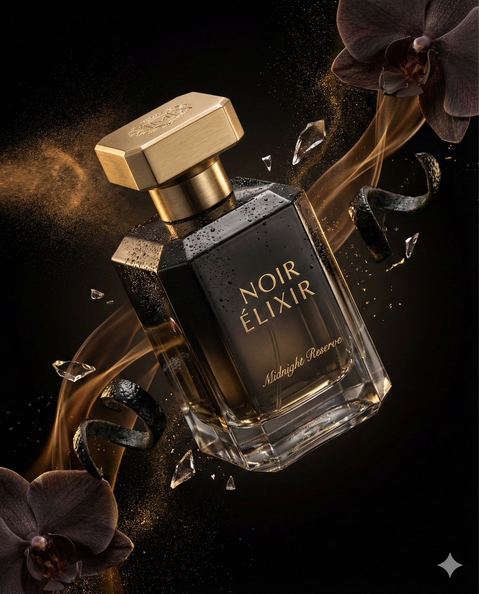 NOIR ÉLIXIR Midnight Reserve Luxury Perfume Cinematic Ad