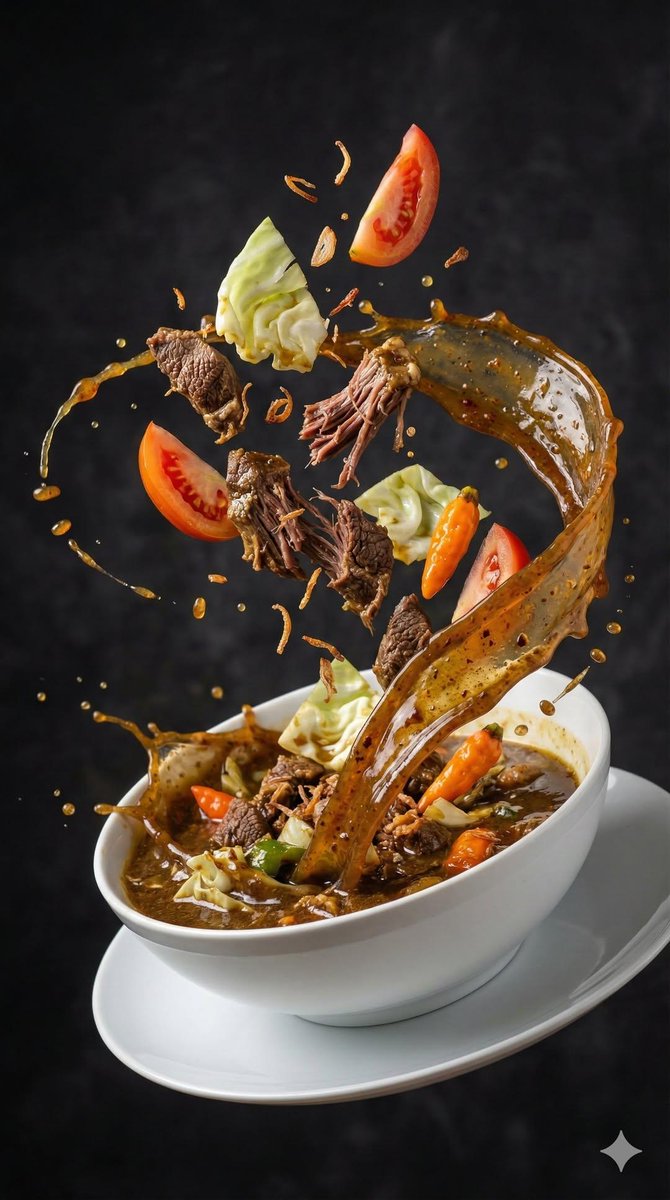 Ultra-Realistic Asian Soup Explosion High-Speed Food Photography
