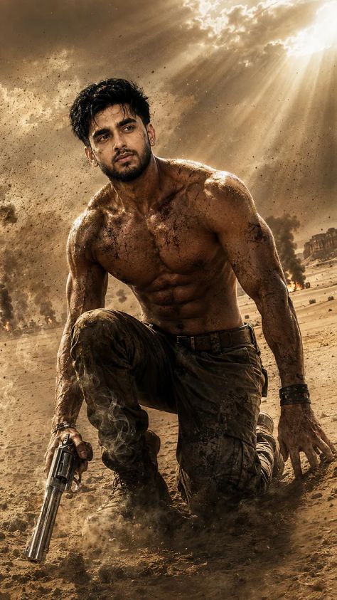 Cinematic Portrait Desert Dramatic