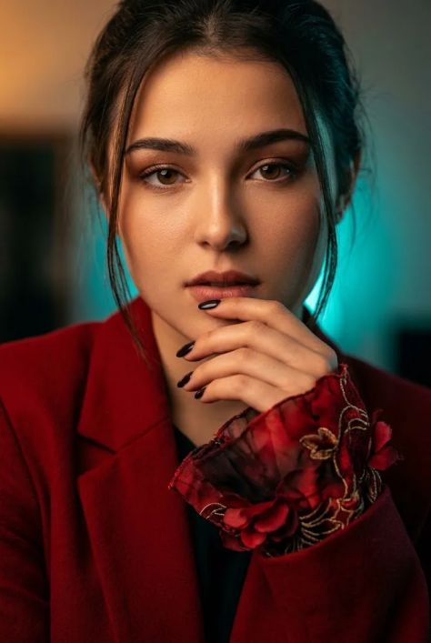 Cinematic Portrait Interior Golden Hour Bokeh