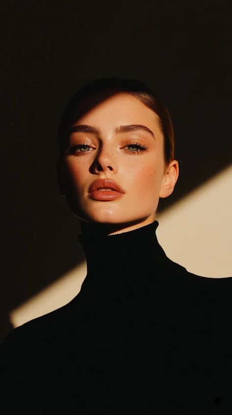 Editorial Portrait Golden Hour Dark Bokeh